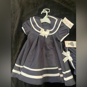 Brand New 3-Piece set , 18 months , dress , hat, and bloomers